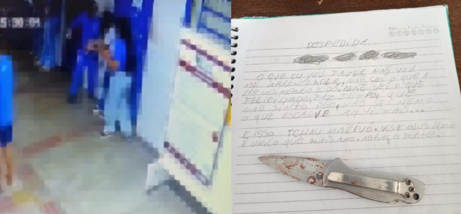 Vídeo mostra adolescente esfaqueando colega de 13 anos dentro de escola em MT