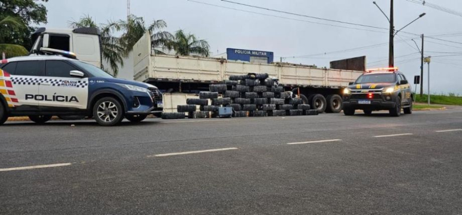 Polícia apreende 806 quilos de maconha vinda da fronteira com Bolívia