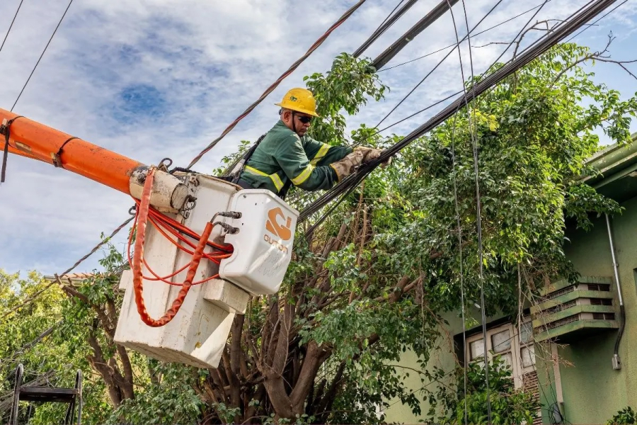 500 quilos de cabos ilegais são removidos da Avenida Dom Bosco em Cuiabá