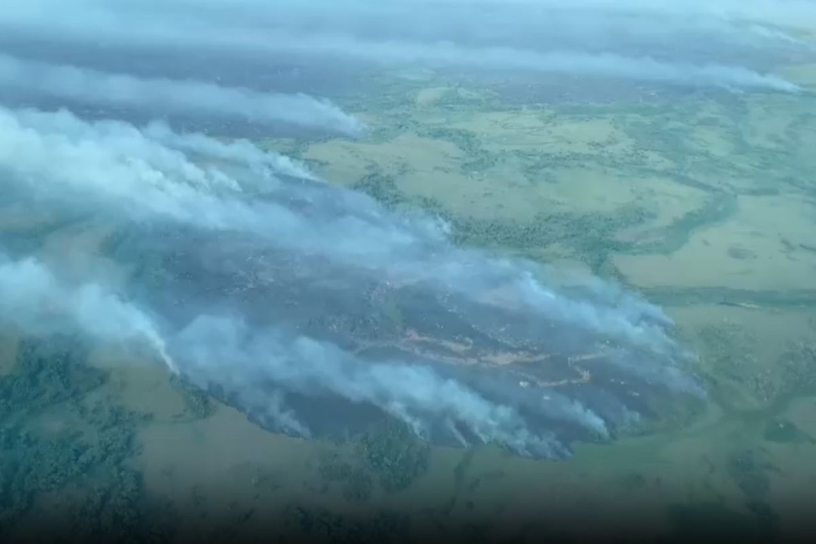 Funcionário do ICMBio é detido por suspeita de provocar incêndio no Parque Estadual Encontro das Águas em Poconé
