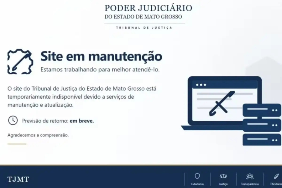 Sistema da Justiça de MT volta a funcionar parcialmente após suposto ataque hacker