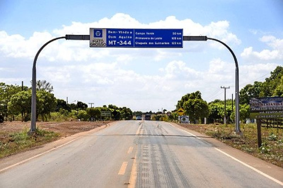 Estado assina contrato de R$ 18,3 milhões para recuperar rodovia entre Dom Aquino e Jaciara